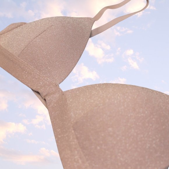 Shimmery Pink Push-up Bralette, no underwire! - Picture 2 of 2